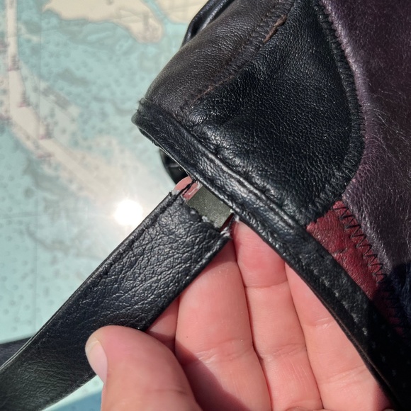 Vintage Black Leather Patchwork Purse - Picture 5 of 5